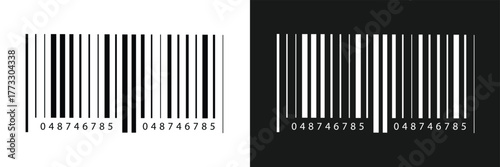 Barcode isolated on white background, Simple fake bar code, barcode scratched vector illustration , barcode icon for selling, Product Barcode, Trendy bar code for web icon in eps 10.