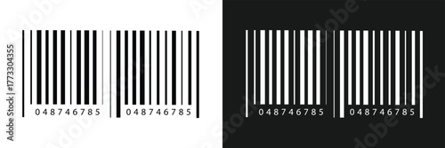 Barcode isolated on white background, Simple fake bar code, barcode scratched vector illustration , barcode icon for selling, Product Barcode, Trendy bar code for web icon in eps 10.