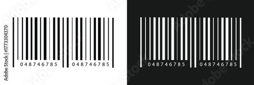 Barcode isolated on white background, Simple fake bar code, barcode scratched vector illustration , barcode icon for selling, Product Barcode, Trendy bar code for web icon in eps 10.