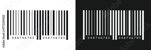 Barcode isolated on white background, Simple fake bar code, barcode scratched vector illustration , barcode icon for selling, Product Barcode, Trendy bar code for web icon in eps 10.