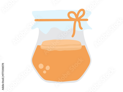 Kombucha Scoby Fermented Jar Illustration
