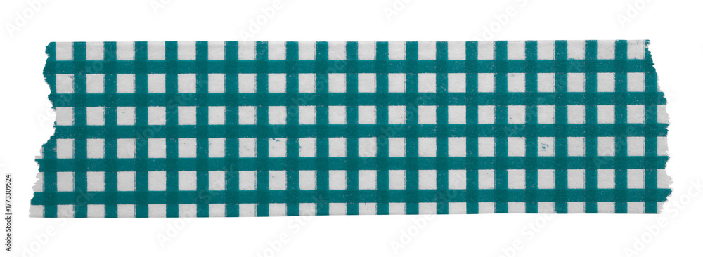 Obraz premium green patterned sticker paper tape isolated on transparent background