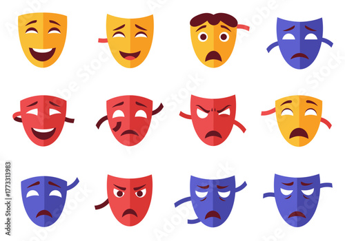 The Many Faces of Emotion An Array of Illustrated Expressions