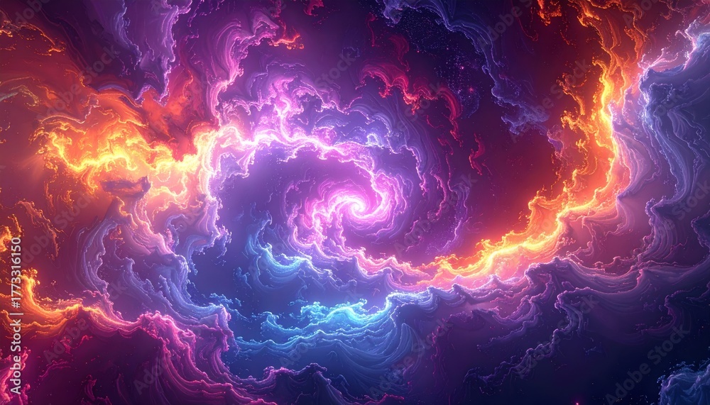 Obraz premium Burning red flame abstract heart in dark sky with bright orange smoke energy