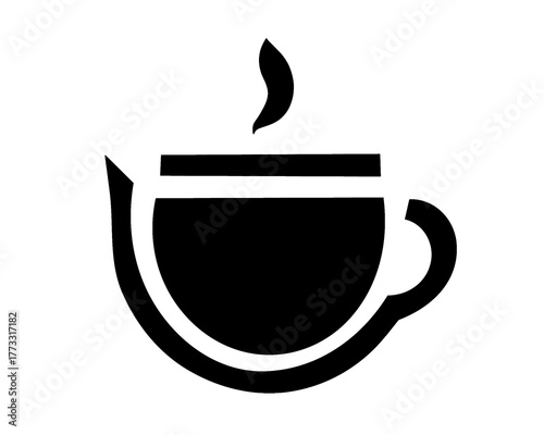 coffee cup silhouette icon, icon isolated on white background
