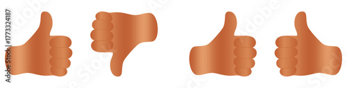 Like Thumbs Up hand gesture emoji. Cartoon cute OK, thumb up sign. Good positive feedback, success and approval emoticon for social media. Vector realistic render icon