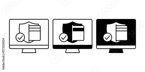 Secure Transaction Black Icon Bundle for Safe Finance, Online Payment, and Digital Banking Concept