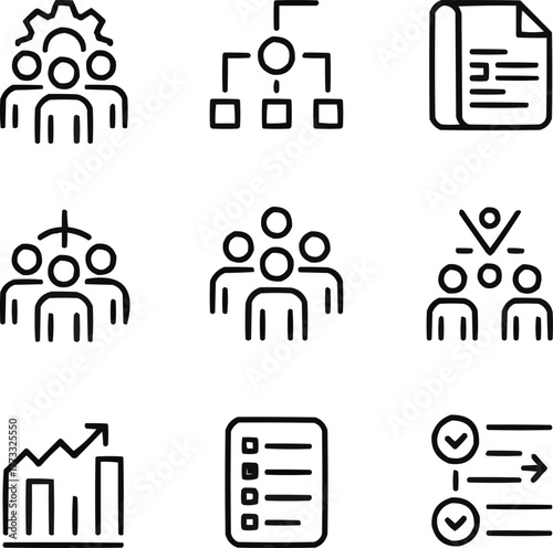 Cocktail Drinks Outline Icon Set Mixology and Bar Beverage Symbols