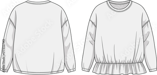 Sleeveless crisscross strap V-neck top flat sketch, fashion technical drawing, womenswear apparel illustration, flowy summer blouse design, stylish clothing vector for stock