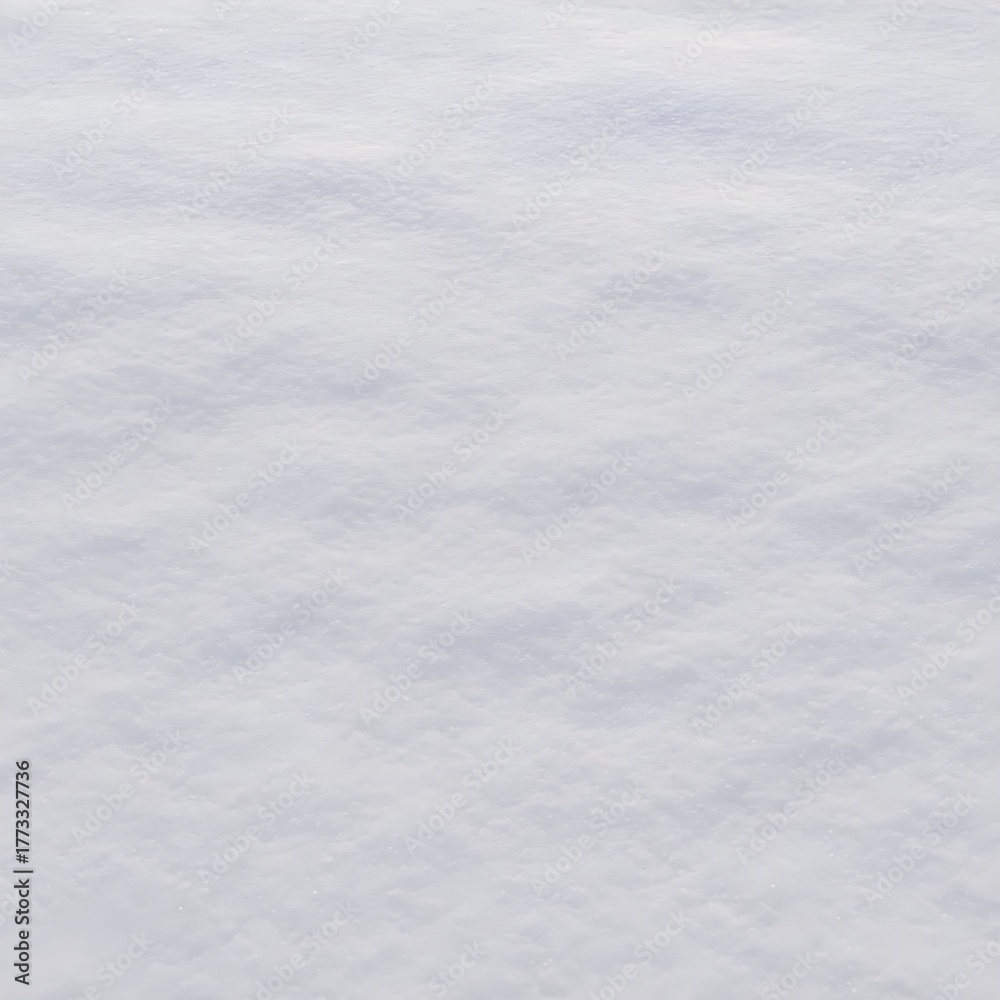 Fototapeta premium Natural snow texture. Smooth surface of clean fresh snow. Snowy ground. Winter background with snow patterns. Perfect for Christmas and New Year design. Closeup top view