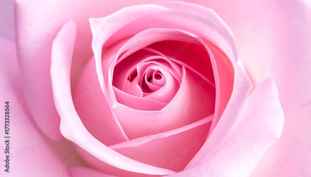 Obraz premium Close-up of a delicate, perfectly formed pink rose in full bloom