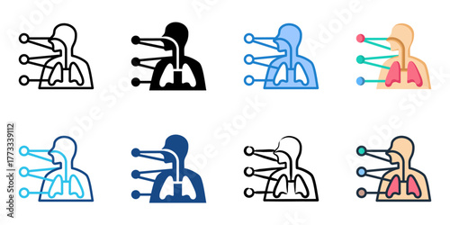 Particulate Matter icon set multiple style collection 
