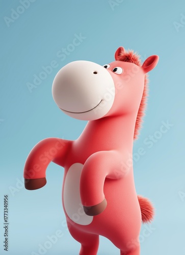 2026 말의 해 3D 캐릭터 일러스트
