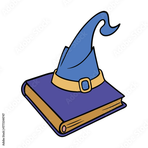 A wizard hat and an old book symbolize ancient magic and wisdom. The hat’s pointed shape and the book’s worn pages evoke mystery, spells, and timeless enchantment.
