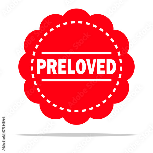 Preloved second hand label icon vector isolated illustration