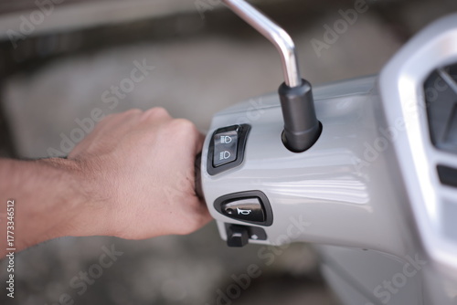 driving a motorcycle 