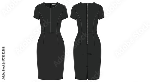 Sleek and sophisticated: A tailored sheath dress with subtle detailing for the modern professional