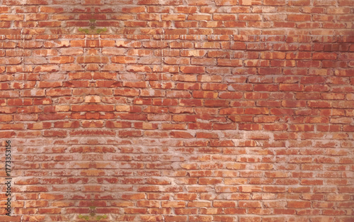 Light red real brick wall texture background, pattern wallpaper. red bricks wall texture real wall soft light