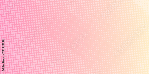 Minimalist banner background, pastel, pink, and yellow gradient. Modern halftone effect style.vector eps10