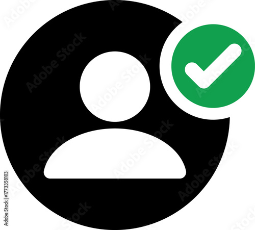 User profile confirmed with green checkmark icon
