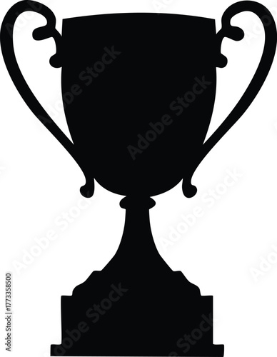 Silhouette of a trophy cup, symbolizing victory, achievement, and success in competitions and awards ceremonies