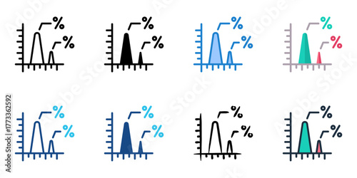 Particle Concentrations icon set multiple style collection 
