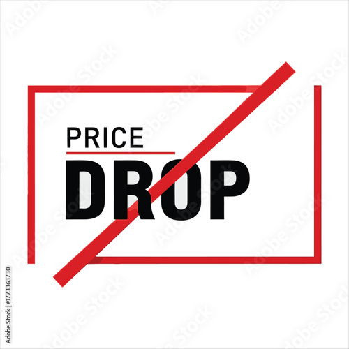 No Price Drop Canceled, Rising Inflation Costs Concept with vector illustration