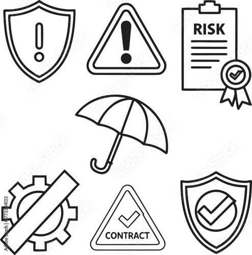 camping icons set vector