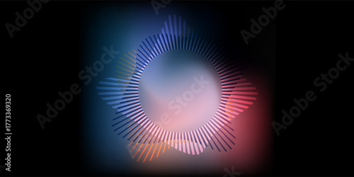 Abstract 3D rendering of a colorful swirl pattern with dynamic lines on a black background.eps10