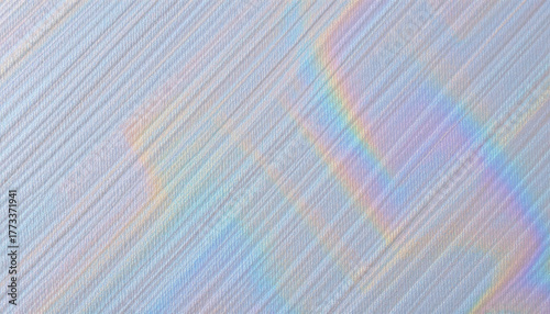 Iridescent gradient pastel rainbow holographic texture white abstract soft light minimal background diagonal line smooth surface evoke calm