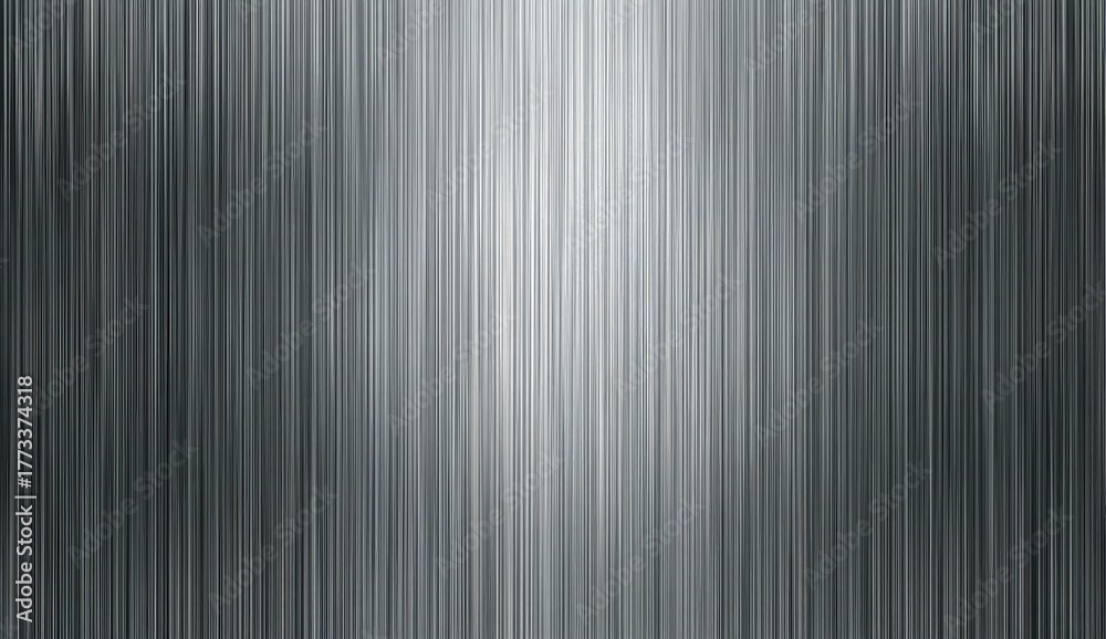 Obraz premium Close-up of a metallic with vertical brushed texture and reflective sheen