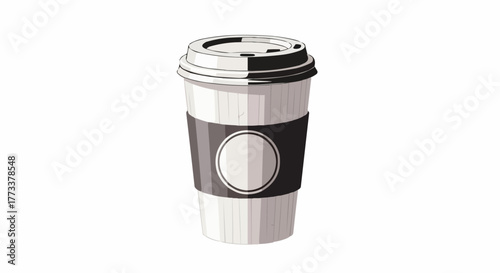 metal thermos isolated