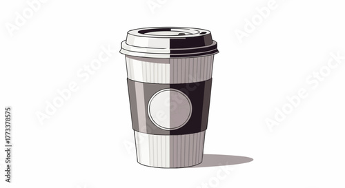 black flashlight isolated on white