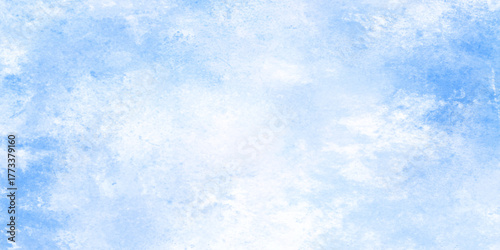cloudy and shiny blurred grainy soft splashed texture, bright grunge sky light blue watercolor background, Light blue blurred grainy and cloudy sky with soft clouds.	