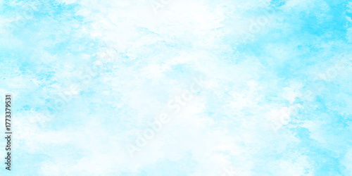 cloudy and shiny blurred grainy soft splashed texture, bright grunge sky light blue watercolor background, Light blue blurred grainy and cloudy sky with soft clouds.