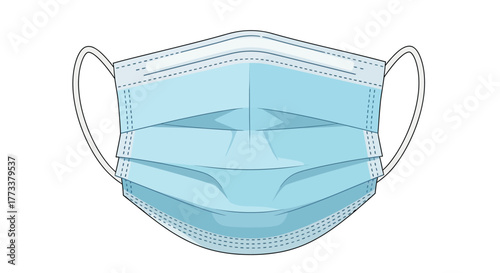 Medical face mask with transparent background