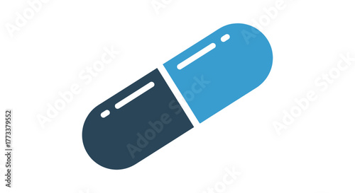 Medicine capsule icon with transparent background