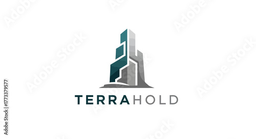 Modern building icon with transparent background