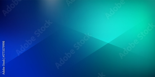 Blue-green gradient studio room, abstract background pattern, walls and floor reflect neon lights, dark tones and feel speed of digital technology connected blue-green background.