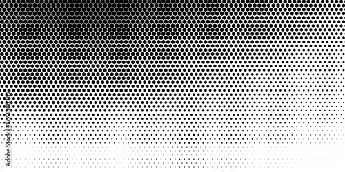 Abstract grunge halftone hexagon background design
