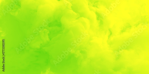 blurred green smoke texture green winter grunge watercolor style,  soft cloudy Luminous lime green smoke swirl abstract art with pastel green and yellow mixed color.
