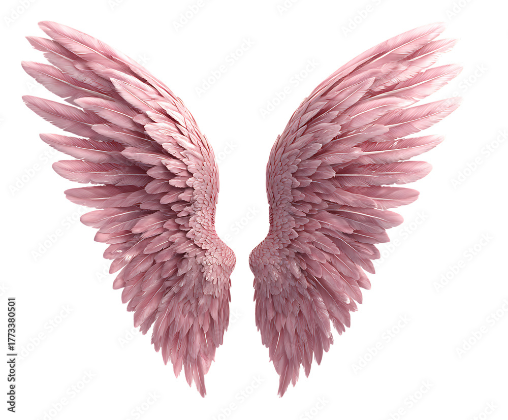 Obraz premium Soft Glow Pair of Pink Wings