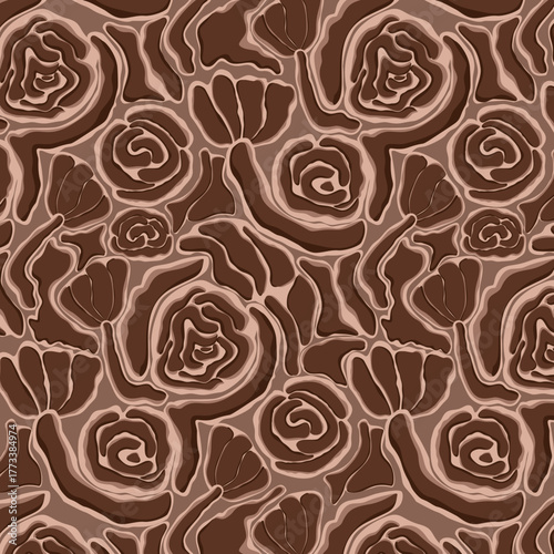 Seamless flower pattern. Abstract pattern. Textile print pattern
