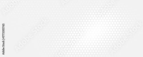 Hexagon halftone gradient texture.White grunge design as background