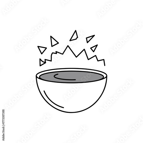 Magical cauldron, bubbling potion emitting jagged steam and abstract energetic triangles, sorcery brew