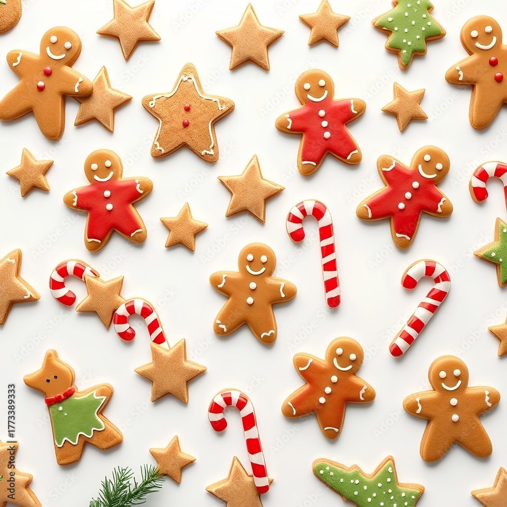 Fototapeta premium Christmas Cookies Pattern