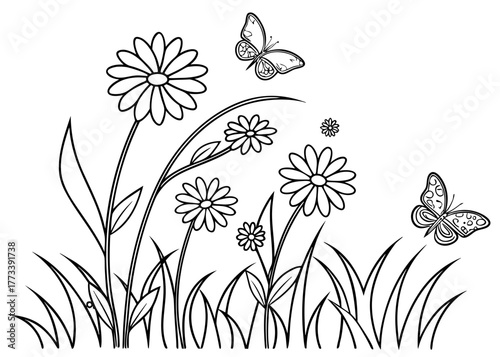 hand drawn landscape vector illustration