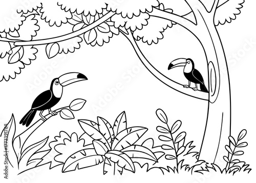 hand drawn landscape vector illustration