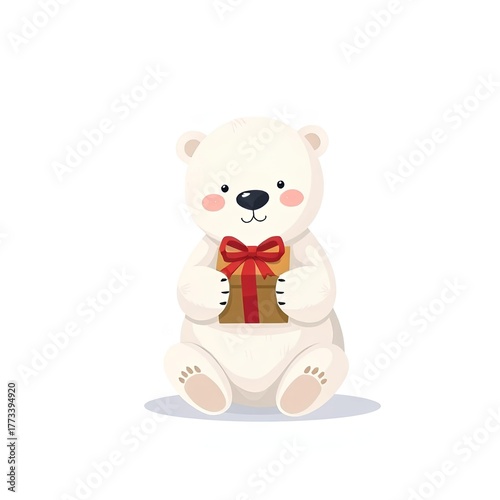 Polar Bear with Gift