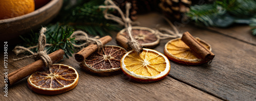 Dried orange slice and cinn...